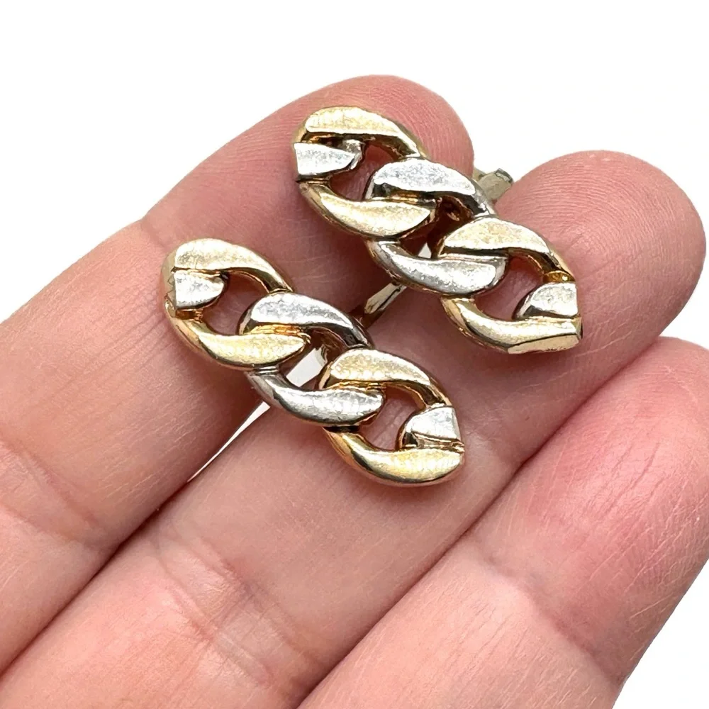 SWANK Vintage Goldtone Curb Chain Link Cufflinks